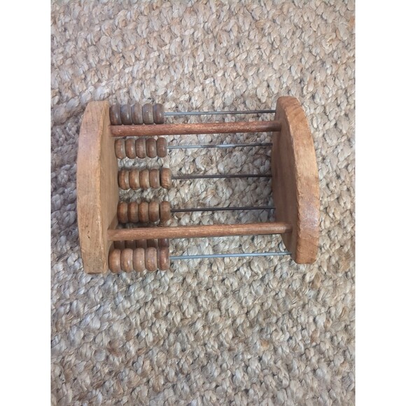 Vintage Abacus 1940s Holgate Wood Rocking Horse Toy Educational Collectible - Picture 4 of 5
